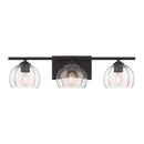 Three Light Vanity<br /><span style="color:#4AB0CE;">Entrega: 4-10 dias en USA</span><br /><span style="color:#4AB0CE;font-size:60%;">PREGUNTE POR ENTREGA EN PANAMA</span><br />Collection: Glint<br />Finish: Dark Bronze