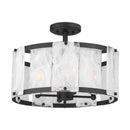 Four Light Semi-Flush Mount<br /><span style="color:#4AB0CE;">Entrega: 4-10 dias en USA</span><br /><span style="color:#4AB0CE;font-size:60%;">PREGUNTE POR ENTREGA EN PANAMA</span><br />Collection: Veil<br />Finish: Dark Matte Black