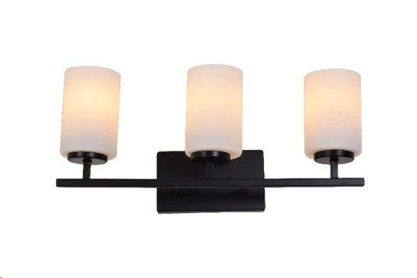 LÁMPARA DE PARED DECORATIVA 3XE27-40W (no incluido) ACABADO NEGRO/ METAL VIDRIO.