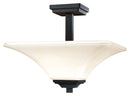 Minka-Lavery - 1816-66 - Two Light Semi Flush Mount - Agilis - Black