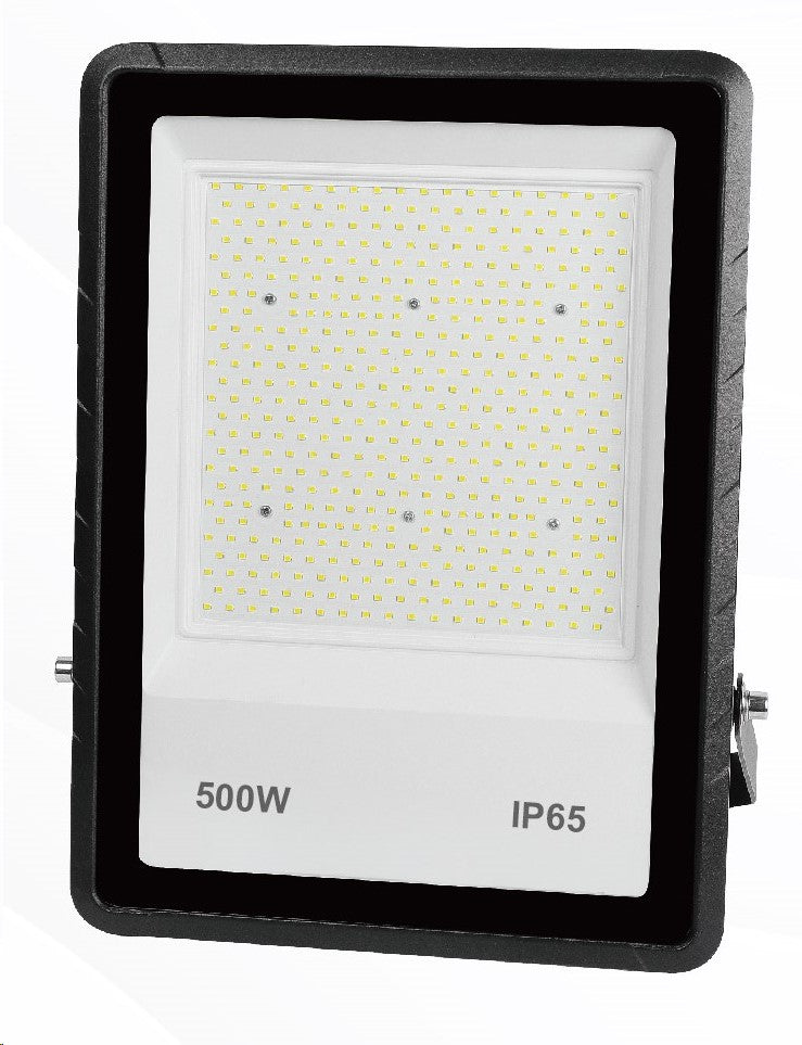 LÁMPARA TIPO REFLECTOR LED 400W, 52000LM,  6500K, 110-277V, 50-60HZ, IP65, CRI80 PF0.90, ACABADO NEGRO.