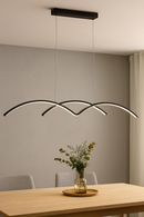 LÁMPARA DE TECHO DECORATIVA LED 39W, INTERRUPTOR PARA ELEGIR TONALIDAD DE LUZ CCT: 30K 40K 60K , 110-240V, 50-60HZ, GRADO DE PROTECCION IP20, ACABADO NEGRO.