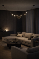 Lámpara Colgante Decorativa Con Luz Led 30W Acabado/ Cuero Vidrio