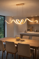 Lámpara Colgante Decorativa Con Luz Led 50W Acabado Golden