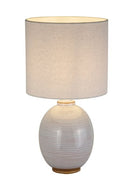 LÁMPARA DE MESA DECORATIVA 1XE27- 40W, 110-240V, 50-60HZ, GRADO DE PROTECCION IP20, ACABADO BLANCO.