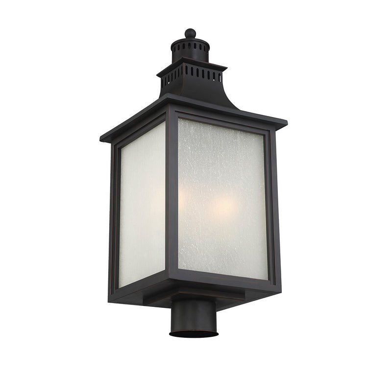 Three Light Post Lantern<br /><span style="color:#4AB0CE;">Entrega: 4-10 dias en USA</span><br /><span style="color:#4AB0CE;font-size:60%;">PREGUNTE POR ENTREGA EN PANAMA</span><br />Collection: Monte Grande<br />Finish: English Bronze