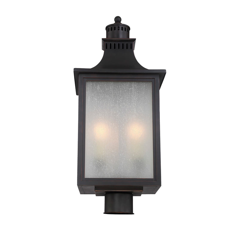 Three Light Post Lantern<br /><span style="color:#4AB0CE;">Entrega: 4-10 dias en USA</span><br /><span style="color:#4AB0CE;font-size:60%;">PREGUNTE POR ENTREGA EN PANAMA</span><br />Collection: Monte Grande<br />Finish: English Bronze