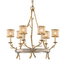 Corbett Lighting - 66-06-VGL/SSL - Six Light Chandelier - Parc Royale - Vintage Gold Leaf