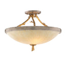 Corbett Lighting - 66-33-VGL/SSL - Three Light Semi Flush Mount - Parc Royale - Vintage Gold Leaf
