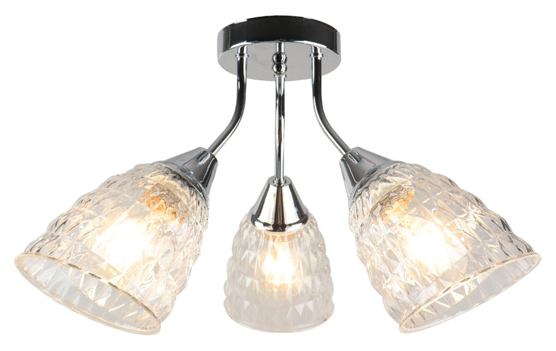 LÁMPARA DE ETHCO DECORATIVA 3XE27-40W, 110-240V, 50-60HZ, GRADO DE PROTECCION IP20, PANTALLA DE VIDRIO.