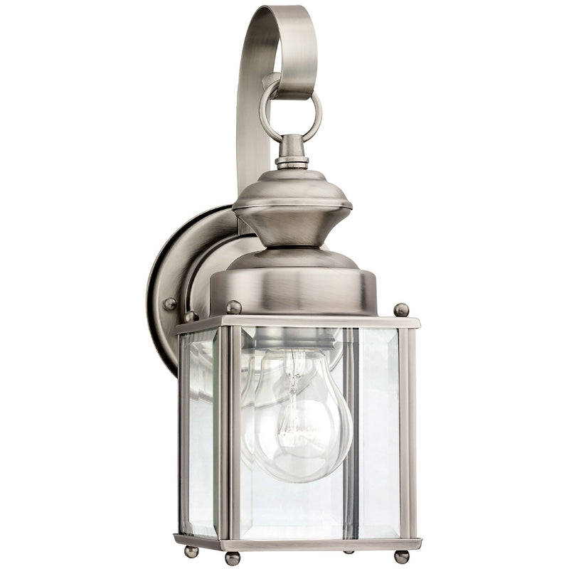Generation Lighting - 8456-965 - One Light Outdoor Wall Lantern - Jamestowne - Antique Brushed Nickel