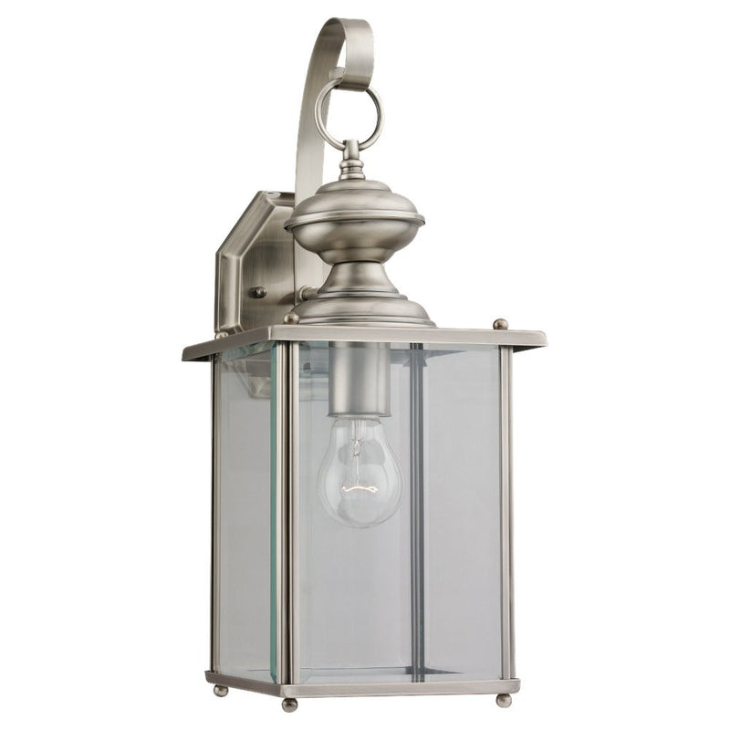 Generation Lighting. - 8458-965 - One Light Outdoor Wall Lantern - Jamestowne - Antique Brushed Nickel