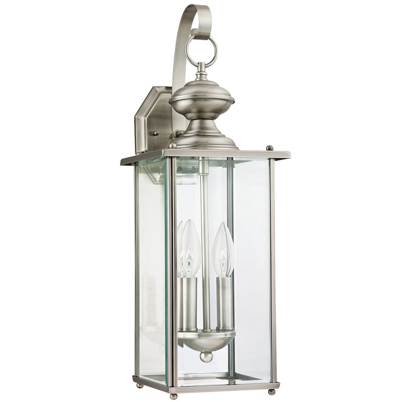 Generation Lighting - 8468-965 - Two Light Outdoor Wall Lantern - Jamestowne - Antique Brushed Nickel