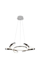 Lámpara Colgante Decorativa Con Luz Led  33W  Acabado Chrome/Aluminium Acrílico.