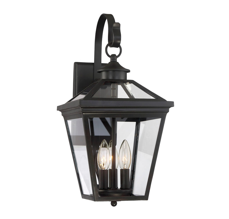 Three Light Wall Lantern<br /><span style="color:#4AB0CE;">Entrega: 4-10 dias en USA</span><br /><span style="color:#4AB0CE;font-size:60%;">PREGUNTE POR ENTREGA EN PANAMA</span><br />Collection: Ellijay<br />Finish: English Bronze