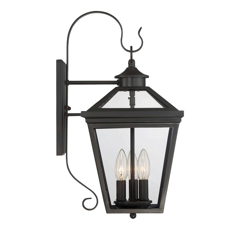 Three Light Wall Lantern<br /><span style="color:#4AB0CE;">Entrega: 4-10 dias en USA</span><br /><span style="color:#4AB0CE;font-size:60%;">PREGUNTE POR ENTREGA EN PANAMA</span><br />Collection: Ellijay<br />Finish: English Bronze