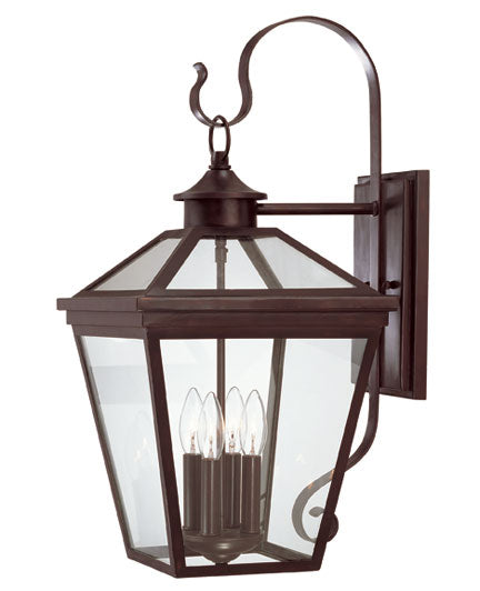 Four Light Outdoor Wall Lantern<br /><span style="color:#4AB0CE;">Entrega: 4-10 dias en USA</span><br /><span style="color:#4AB0CE;font-size:60%;">PREGUNTE POR ENTREGA EN PANAMA</span><br />Collection: Ellijay<br />Finish: English Bronze