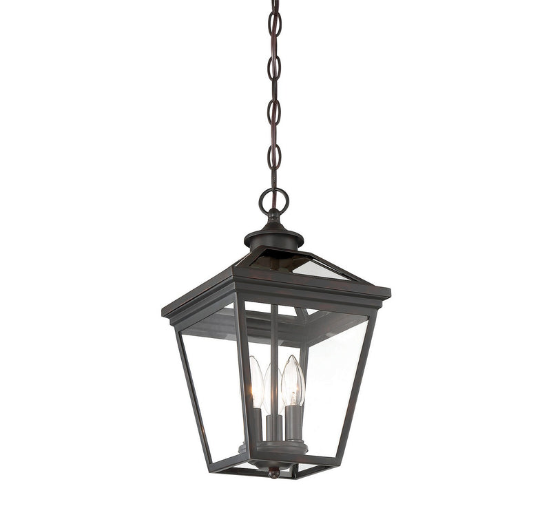 Three Light Hanging Lantern<br /><span style="color:#4AB0CE;">Entrega: 4-10 dias en USA</span><br /><span style="color:#4AB0CE;font-size:60%;">PREGUNTE POR ENTREGA EN PANAMA</span><br />Collection: Ellijay<br />Finish: English Bronze