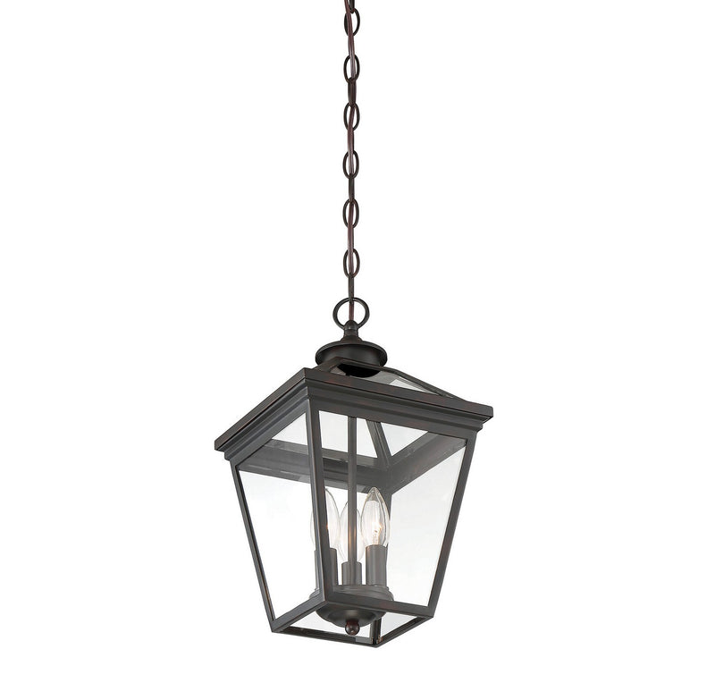 Three Light Hanging Lantern<br /><span style="color:#4AB0CE;">Entrega: 4-10 dias en USA</span><br /><span style="color:#4AB0CE;font-size:60%;">PREGUNTE POR ENTREGA EN PANAMA</span><br />Collection: Ellijay<br />Finish: English Bronze