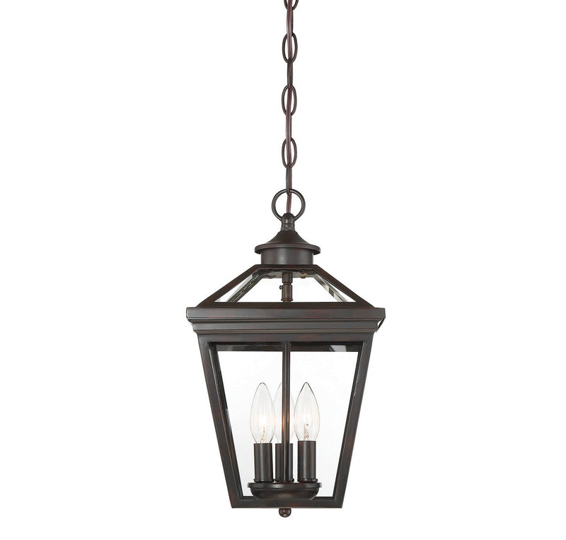 Three Light Hanging Lantern<br /><span style="color:#4AB0CE;">Entrega: 4-10 dias en USA</span><br /><span style="color:#4AB0CE;font-size:60%;">PREGUNTE POR ENTREGA EN PANAMA</span><br />Collection: Ellijay<br />Finish: English Bronze