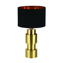 LÁMPARA DE MESA DECORATIVA 1XE27-60W (NO INCLUIDO) 110-240V,50-60HZ, GRADO DE PROTECCION IP20, ACABADO DORADO + NEGRO.
