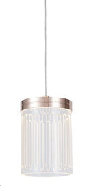 Lámpara colgante decorativa con luz led 6W acabado golden/ vidrio