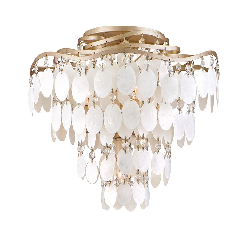 Corbett Lighting - 109-34-CPL - Four Light Semi Flush Mount - Dolce - Champagne Leaf