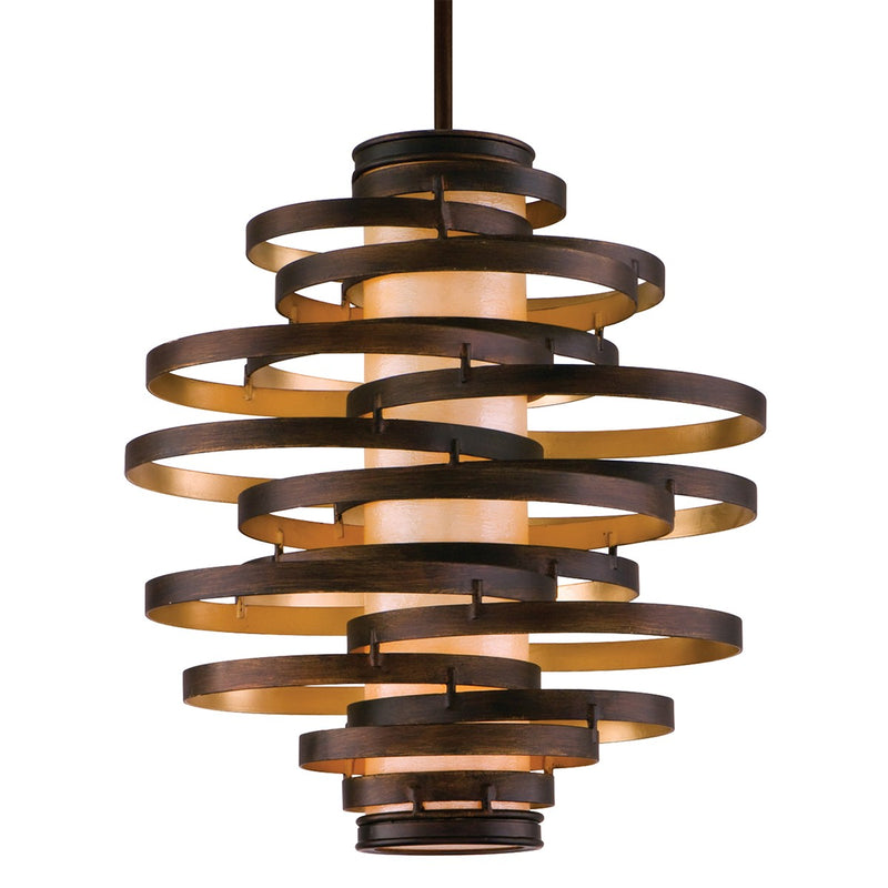 Corbett Lighting - 113-43 - Two Light Chandelier - Vertigo - Bronze And Gold Leaf