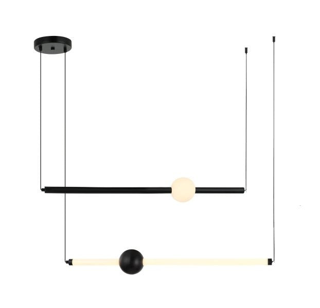 LAMPARA COLGANTE DECORATIVA CON  LUZ LED 15W CCT, 30K,40K,60K ACABADO NEGRO ACRILICO/ METAL