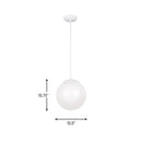 One Light Pendant<br /><span style="color:#4AB0CE;">Entrega: 4-10 dias en USA</span><br /><span style="color:#4AB0CE;font-size:60%;">PREGUNTE POR ENTREGA EN PANAMA</span><br />Collection: Leo - Hanging Globe<br />Finish: White