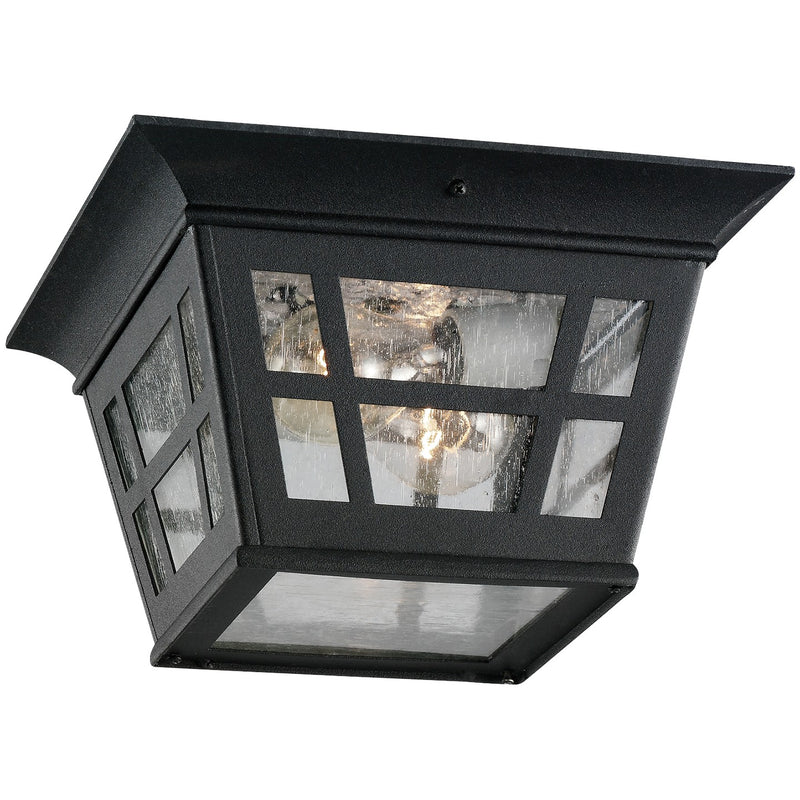 Generation Lighting - 78131-12 - Two Light Outdoor Flush Mount - Herrington - Black