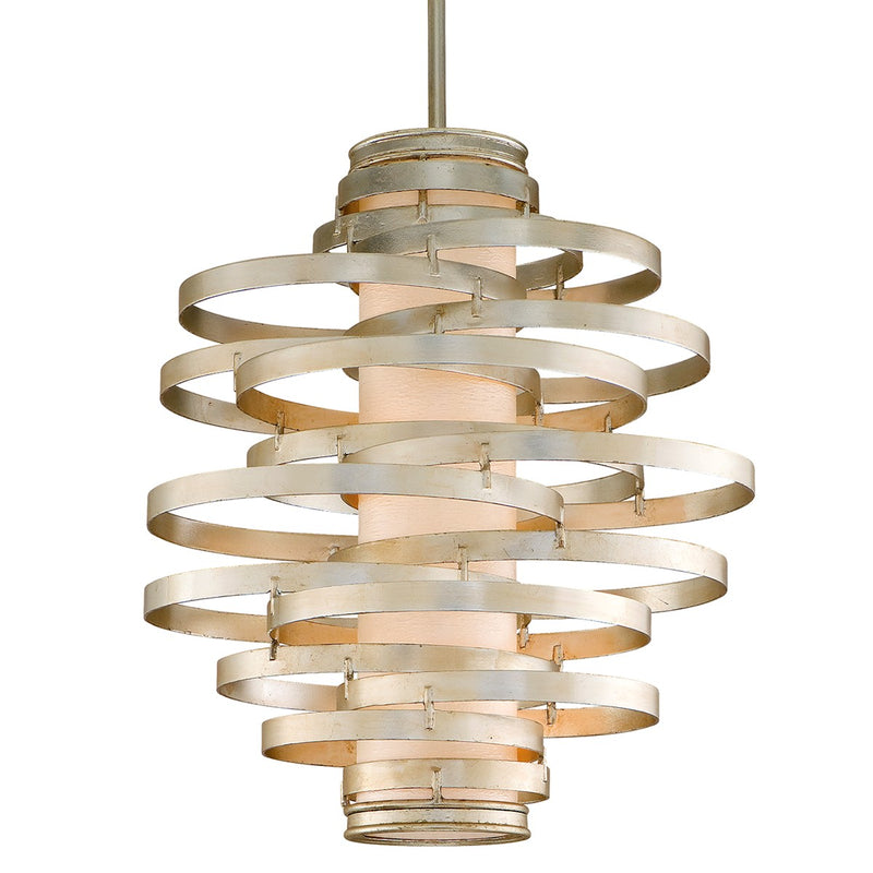 Corbett Lighting - 128-43 - Two Light Chandelier - Vertigo - Modern Silver Leaf