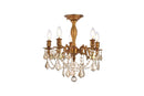Elegant Lighting - 9205F18FG-GT/RC - Five Light Flush Mount - Rosalia - French Gold