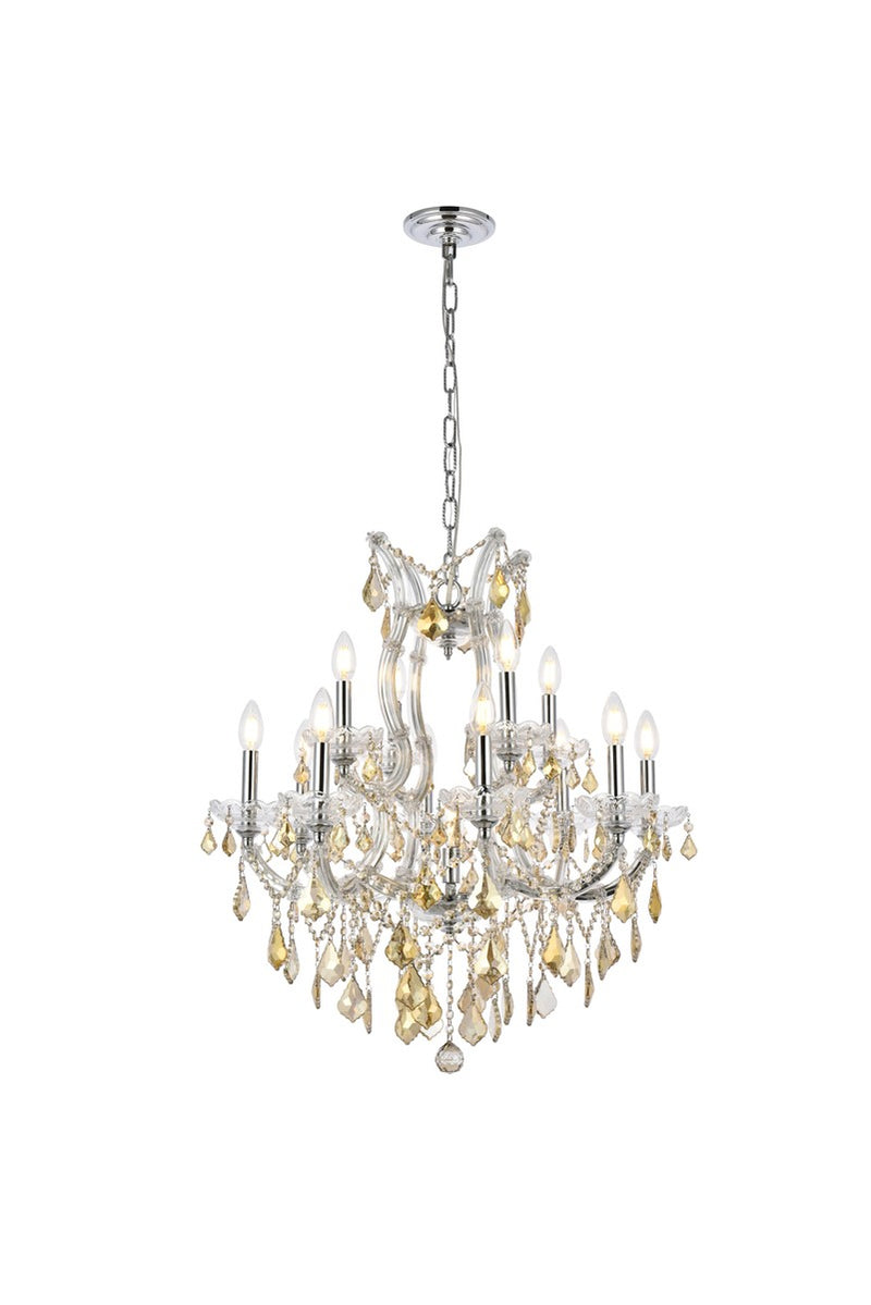 Elegant Lighting - 2800D27C-GT/RC - 13 Light Chandelier - Maria Theresa - Chrome