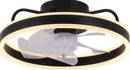 Abanico De Techo Decorativo Con Luz Led 55W, Acabado Black, Control Remoto.