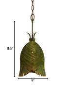 One Light Mini Pendant<br /><span style="color:#4AB0CE;">Entrega: 17-18 semanas en USA</span><br /><span style="color:#4AB0CE;font-size:60%;">PREGUNTE POR ENTREGA EN PANAMA</span><br />Collection: Banana Leaf<br />Finish: Banana Leaf