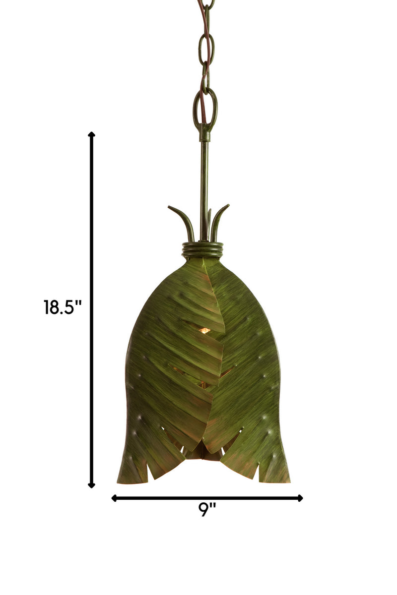 One Light Mini Pendant<br /><span style="color:#4AB0CE;">Entrega: 15-16 semanas en USA</span><br /><span style="color:#4AB0CE;font-size:60%;">PREGUNTE POR ENTREGA EN PANAMA</span><br />Collection: Banana Leaf<br />Finish: Banana Leaf