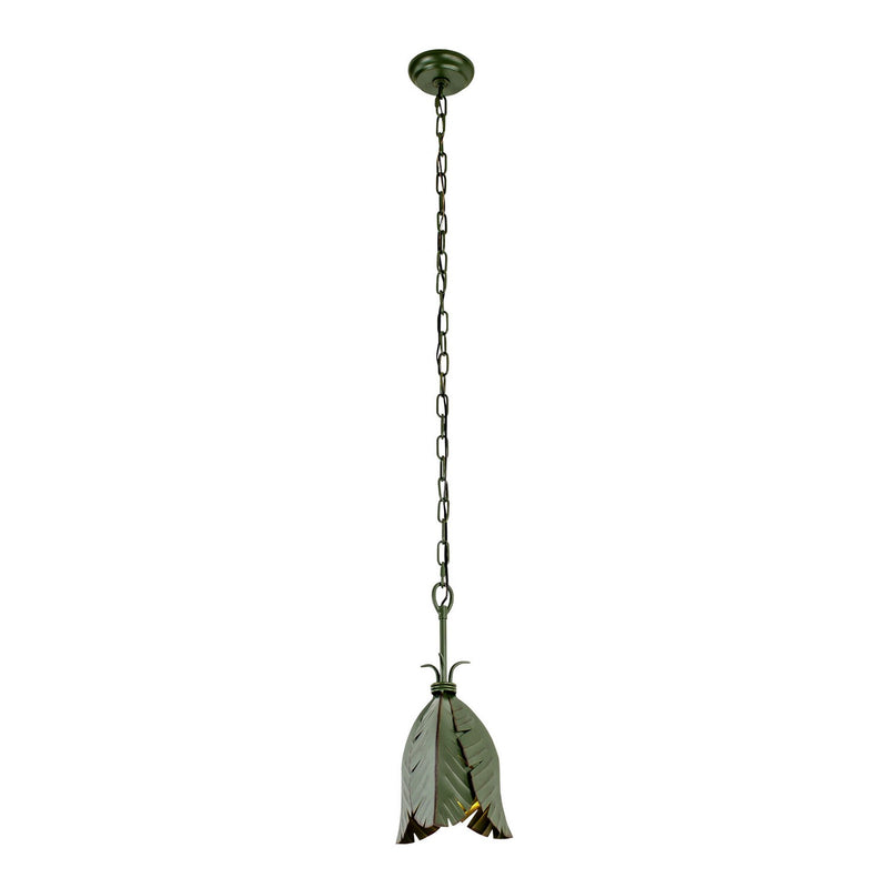 One Light Mini Pendant<br /><span style="color:#4AB0CE;">Entrega: 15-16 semanas en USA</span><br /><span style="color:#4AB0CE;font-size:60%;">PREGUNTE POR ENTREGA EN PANAMA</span><br />Collection: Banana Leaf<br />Finish: Banana Leaf