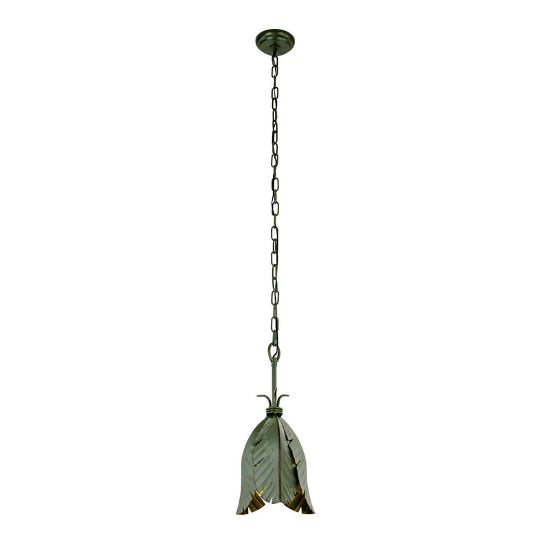 One Light Mini Pendant<br /><span style="color:#4AB0CE;">Entrega: 15-16 semanas en USA</span><br /><span style="color:#4AB0CE;font-size:60%;">PREGUNTE POR ENTREGA EN PANAMA</span><br />Collection: Banana Leaf<br />Finish: Banana Leaf