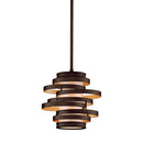 Corbett Lighting - 113-41-BRL/GL - One Light Pendant - Vertigo - Bronze And Gold Leaf