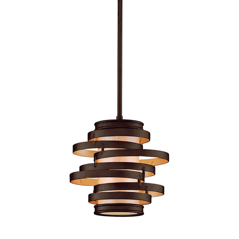 Corbett Lighting - 113-41-BRL/GL - One Light Pendant - Vertigo - Bronze And Gold Leaf