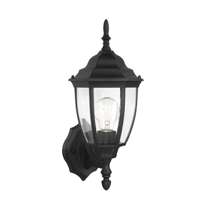 One Light Outdoor Wall Lantern<br /><span style="color:#4AB0CE;">Entrega: 4-10 dias en USA</span><br /><span style="color:#4AB0CE;font-size:60%;">PREGUNTE POR ENTREGA EN PANAMA</span><br />Collection: Bakersville<br />Finish: Black