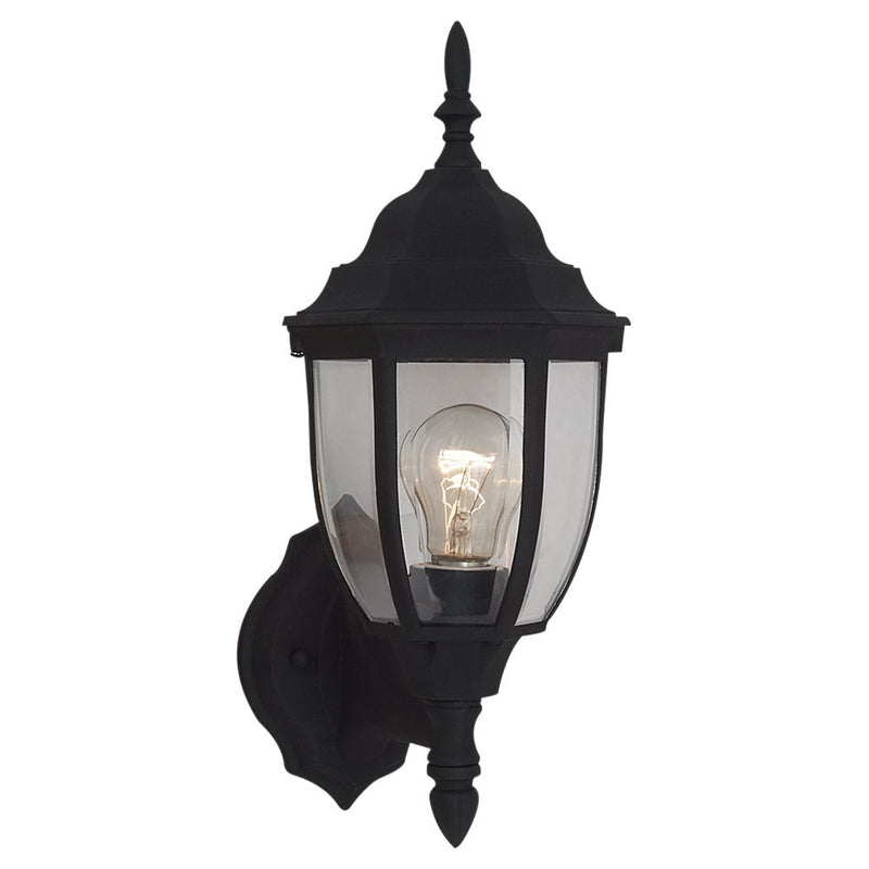 One Light Outdoor Wall Lantern<br /><span style="color:#4AB0CE;">Entrega: 4-10 dias en USA</span><br /><span style="color:#4AB0CE;font-size:60%;">PREGUNTE POR ENTREGA EN PANAMA</span><br />Collection: Bakersville<br />Finish: Black