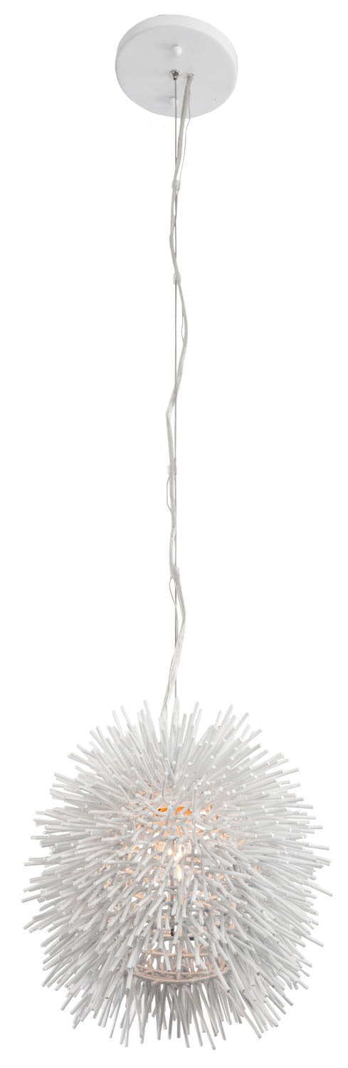 One Light Mini Pendant<br /><span style="color:#4AB0CE;">Entrega: 6-7 semanas en USA</span><br /><span style="color:#4AB0CE;font-size:60%;">PREGUNTE POR ENTREGA EN PANAMA</span><br />Collection: Urchin<br />Finish: White