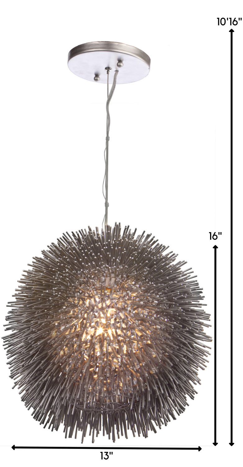One Light Pendant<br /><span style="color:#4AB0CE;">Entrega: 4-10 dias en USA</span><br /><span style="color:#4AB0CE;font-size:60%;">PREGUNTE POR ENTREGA EN PANAMA</span><br />Collection: Urchin<br />Finish: Painted Chrome