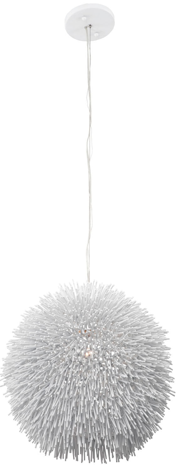 One Light Pendant<br /><span style="color:#4AB0CE;">Entrega: 4-10 dias en USA</span><br /><span style="color:#4AB0CE;font-size:60%;">PREGUNTE POR ENTREGA EN PANAMA</span><br />Collection: Urchin<br />Finish: White