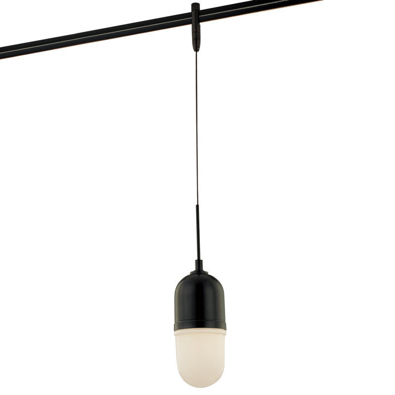 George Kovacs - GKTH0445-66C - One Light Pendant Head - Gk Lightrail - Black Gloss