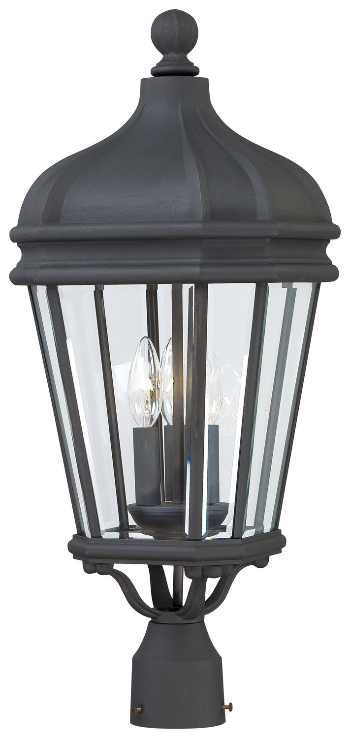 Three Light Post Mount<br /><span style="color:#4AB0CE;">Entrega: 4-10 dias en USA</span><br /><span style="color:#4AB0CE;font-size:60%;">PREGUNTE POR ENTREGA EN PANAMA</span><br />Collection: Harrison<br />Finish: Coal