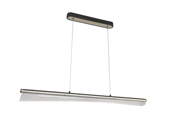 LÁMPARA DE TECHO DECORATIVA LED 37W, TONALIDAD 3000K,  110-240V,  50-60HZ, GRADO DE PROTECCION IP20, ACABADO NEGRO + DORADO.