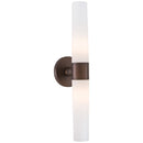 Two Light Bath<br /><span style="color:#4AB0CE;">Entrega: 4-10 dias en USA</span><br /><span style="color:#4AB0CE;font-size:60%;">PREGUNTE POR ENTREGA EN PANAMA</span><br />Collection: Saber<br />Finish: Painted Copper Bronze Patina